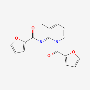 N-[1-(2-furoyl)-3-methyl-2(1H)-pyridinylidene]-2-furamide