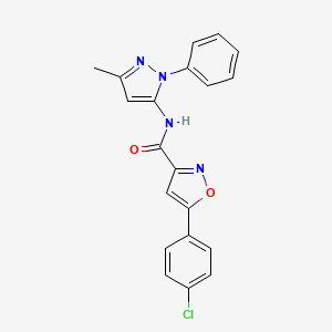 5-(4-chlorophenyl)-N-(3-methyl-1-phenyl-1H-pyrazol-5-yl)-3-isoxazolecarboxamide