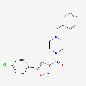 1-benzyl-4-{[5-(4-chlorophenyl)-3-isoxazolyl]carbonyl}piperazine