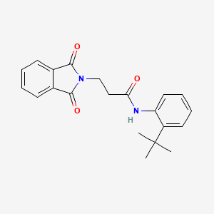 molecular formula C21H22N2O3 B4786555 N-(2-tert-butylphenyl)-3-(1,3-dioxo-1,3-dihydro-2H-isoindol-2-yl)propanamide 