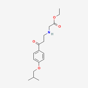 molecular formula C17H25NO4 B4786561 ethyl N-[3-(4-isobutoxyphenyl)-3-oxopropyl]glycinate 