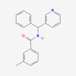 3-methyl-N-[phenyl(3-pyridinyl)methyl]benzamide