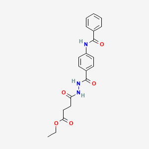 molecular formula C20H21N3O5 B4786609 ethyl 4-{2-[4-(benzoylamino)benzoyl]hydrazino}-4-oxobutanoate 