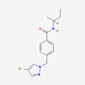 4-[(4-bromo-1H-pyrazol-1-yl)methyl]-N-(sec-butyl)benzamide