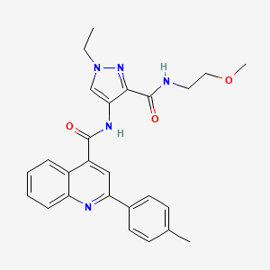 N-(1-ethyl-3-{[(2-methoxyethyl)amino]carbonyl}-1H-pyrazol-4-yl)-2-(4-methylphenyl)-4-quinolinecarboxamide