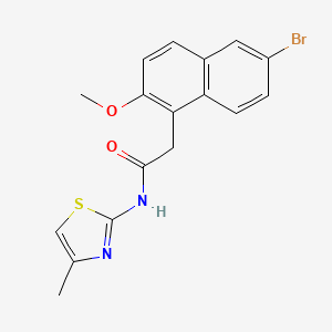 2-(6-bromo-2-methoxy-1-naphthyl)-N-(4-methyl-1,3-thiazol-2-yl)acetamide