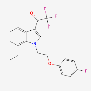 1-{7-ETHYL-1-[2-(4-FLUOROPHENOXY)ETHYL]-1H-INDOL-3-YL}-2,2,2-TRIFLUOROETHAN-1-ONE