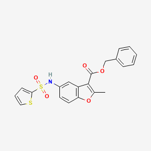 molecular formula C21H17NO5S2 B4786718 benzyl 2-methyl-5-[(2-thienylsulfonyl)amino]-1-benzofuran-3-carboxylate 