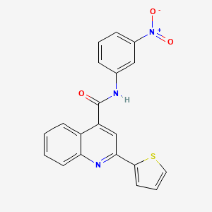 N-(3-nitrophenyl)-2-(thiophen-2-yl)quinoline-4-carboxamide