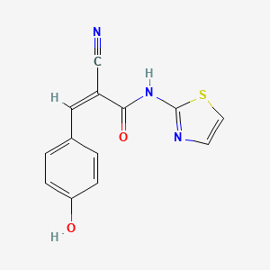 2-cyano-3-(4-hydroxyphenyl)-N-1,3-thiazol-2-ylacrylamide