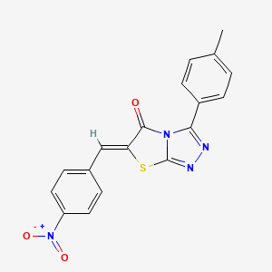 3-(4-methylphenyl)-6-(4-nitrobenzylidene)[1,3]thiazolo[2,3-c][1,2,4]triazol-5(6H)-one