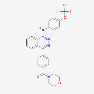 B047868 [4-[4-[4-[Chloro(difluoro)methoxy]anilino]phthalazin-1-yl]phenyl]-morpholin-4-ylmethanone CAS No. 405279-18-7