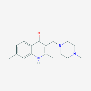 2,5,7-trimethyl-3-[(4-methyl-1-piperazinyl)methyl]-4-quinolinol