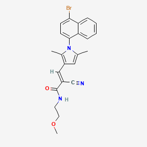 3-[1-(4-bromo-1-naphthyl)-2,5-dimethyl-1H-pyrrol-3-yl]-2-cyano-N-(2-methoxyethyl)acrylamide