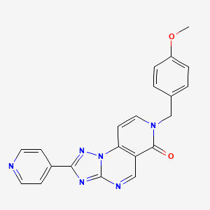 molecular formula C21H16N6O2 B4786841 7-(4-methoxybenzyl)-2-(4-pyridinyl)pyrido[3,4-e][1,2,4]triazolo[1,5-a]pyrimidin-6(7H)-one 