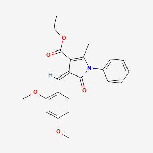 ethyl 4-(2,4-dimethoxybenzylidene)-2-methyl-5-oxo-1-phenyl-4,5-dihydro-1H-pyrrole-3-carboxylate