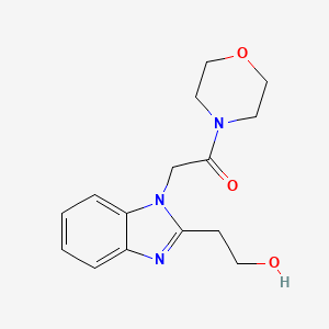 molecular formula C15H19N3O3 B4786875 2-{1-[2-(4-morpholinyl)-2-oxoethyl]-1H-benzimidazol-2-yl}ethanol 