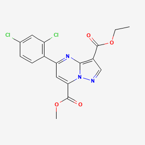 3-ethyl 7-methyl 5-(2,4-dichlorophenyl)pyrazolo[1,5-a]pyrimidine-3,7-dicarboxylate