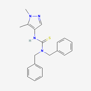 N,N-dibenzyl-N'-(1,5-dimethyl-1H-pyrazol-4-yl)thiourea