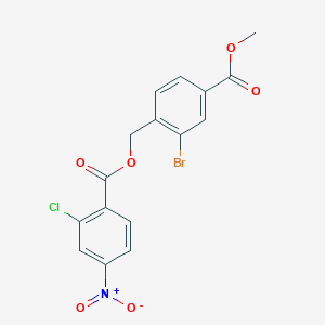 2-bromo-4-(methoxycarbonyl)benzyl 2-chloro-4-nitrobenzoate