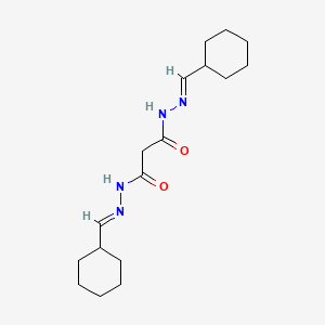 molecular formula C17H28N4O2 B4786960 N'~1~,N'~3~-bis(cyclohexylmethylene)malonohydrazide 