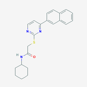 N-cyclohexyl-2-{[4-(2-naphthyl)-2-pyrimidinyl]thio}acetamide