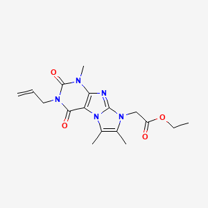 ethyl (3-allyl-1,6,7-trimethyl-2,4-dioxo-1,2,3,4-tetrahydro-8H-imidazo[2,1-f]purin-8-yl)acetate