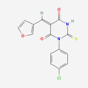 1-(4-chlorophenyl)-5-(3-furylmethylene)-2-thioxodihydro-4,6(1H,5H)-pyrimidinedione