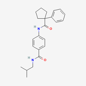 N-isobutyl-4-{[(1-phenylcyclopentyl)carbonyl]amino}benzamide