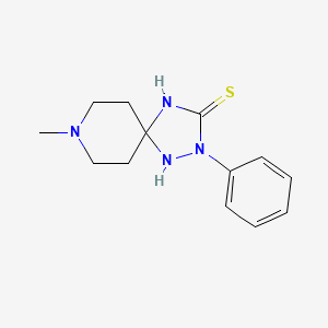 8-methyl-2-phenyl-1,2,4,8-tetraazaspiro[4.5]decane-3-thione