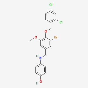 4-({3-bromo-4-[(2,4-dichlorobenzyl)oxy]-5-methoxybenzyl}amino)phenol