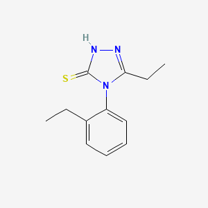 molecular formula C12H15N3S B4787125 5-ethyl-4-(2-ethylphenyl)-4H-1,2,4-triazole-3-thiol 