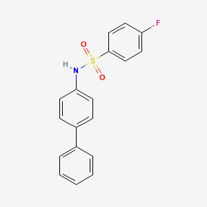 molecular formula C18H14FNO2S B4787133 N-4-biphenylyl-4-fluorobenzenesulfonamide 