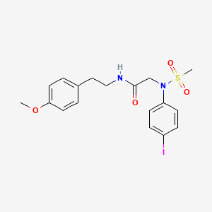 molecular formula C18H21IN2O4S B4787161 N~2~-(4-iodophenyl)-N-[2-(4-methoxyphenyl)ethyl]-N~2~-(methylsulfonyl)glycinamide 