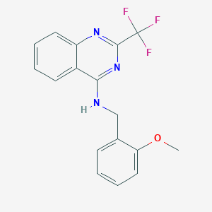 molecular formula C17H14F3N3O B4787179 N-(2-methoxybenzyl)-2-(trifluoromethyl)-4-quinazolinamine 