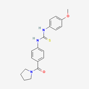 N-(4-methoxyphenyl)-N'-[4-(1-pyrrolidinylcarbonyl)phenyl]thiourea