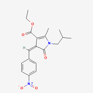 ethyl (4Z)-2-methyl-1-(2-methylpropyl)-4-(4-nitrobenzylidene)-5-oxo-4,5-dihydro-1H-pyrrole-3-carboxylate