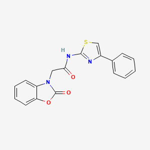 2-(2-oxo-1,3-benzoxazol-3(2H)-yl)-N-(4-phenyl-1,3-thiazol-2-yl)acetamide