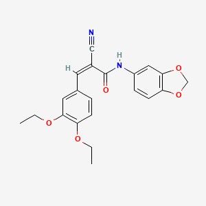 N-1,3-benzodioxol-5-yl-2-cyano-3-(3,4-diethoxyphenyl)acrylamide