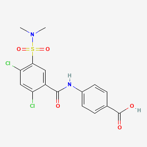 4-({2,4-dichloro-5-[(dimethylamino)sulfonyl]benzoyl}amino)benzoic acid