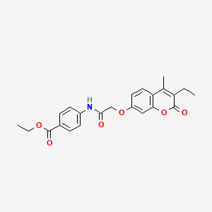 ethyl 4-({[(3-ethyl-4-methyl-2-oxo-2H-chromen-7-yl)oxy]acetyl}amino)benzoate