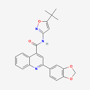 2-(1,3-benzodioxol-5-yl)-N-(5-tert-butyl-3-isoxazolyl)-4-quinolinecarboxamide