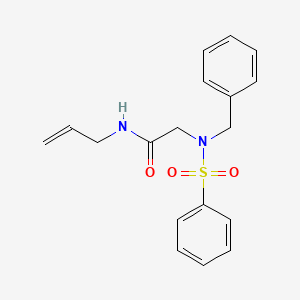 molecular formula C18H20N2O3S B4787338 N~1~-allyl-N~2~-benzyl-N~2~-(phenylsulfonyl)glycinamide 