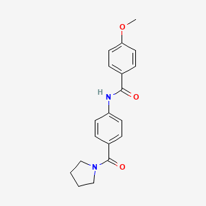 4-methoxy-N-[4-(pyrrolidin-1-ylcarbonyl)phenyl]benzamide