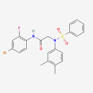 N~1~-(4-bromo-2-fluorophenyl)-N~2~-(3,4-dimethylphenyl)-N~2~-(phenylsulfonyl)glycinamide