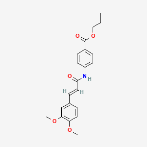 propyl 4-{[3-(3,4-dimethoxyphenyl)acryloyl]amino}benzoate