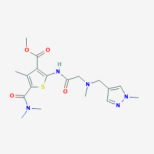 methyl 5-[(dimethylamino)carbonyl]-4-methyl-2-({N-methyl-N-[(1-methyl-1H-pyrazol-4-yl)methyl]glycyl}amino)-3-thiophenecarboxylate