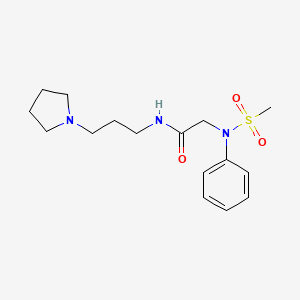 N~2~-(methylsulfonyl)-N~2~-phenyl-N~1~-[3-(1-pyrrolidinyl)propyl]glycinamide