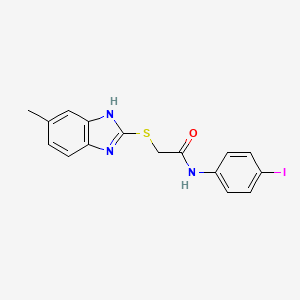 N-(4-iodophenyl)-2-[(5-methyl-1H-benzimidazol-2-yl)thio]acetamide