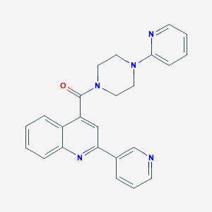 molecular formula C24H21N5O B4787521 2-(3-pyridinyl)-4-{[4-(2-pyridinyl)-1-piperazinyl]carbonyl}quinoline 